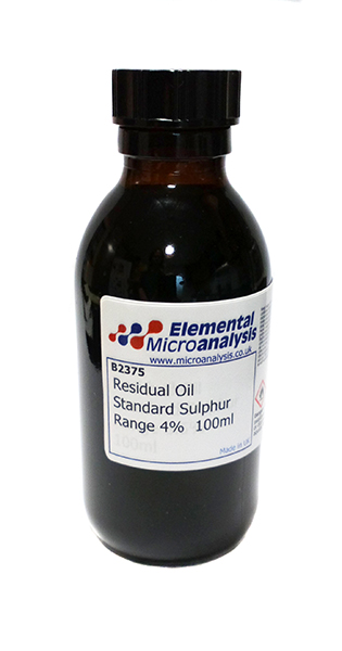 DISCONTINUED

Residual Oil Standard Sulphur Range 4%  100ml

Petroleum Distillates N.O.S 3 UN1268